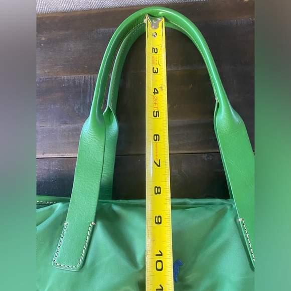 J.CREW Green nylon tote with leather handles 💚 - Picture 4 of 7